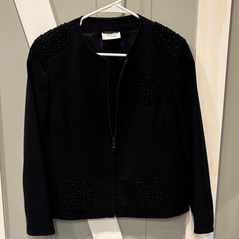 Akris Black Textured Women's Blazer